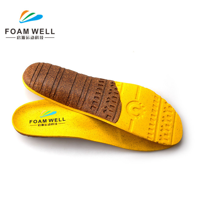 Custom Waterrepous Foot Pad Cork Arch Heel Support Shoes insoles