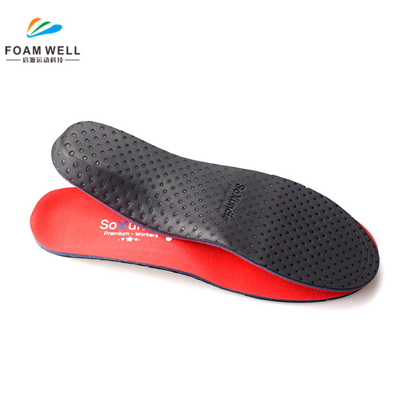 Hot Selling PU Foam EVA Shoe Inserts for Plantar Fasitis Flat Foot High Arch Support Orthotics Insole